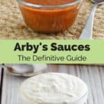 自制arby's酱汁和辣酱的照片。